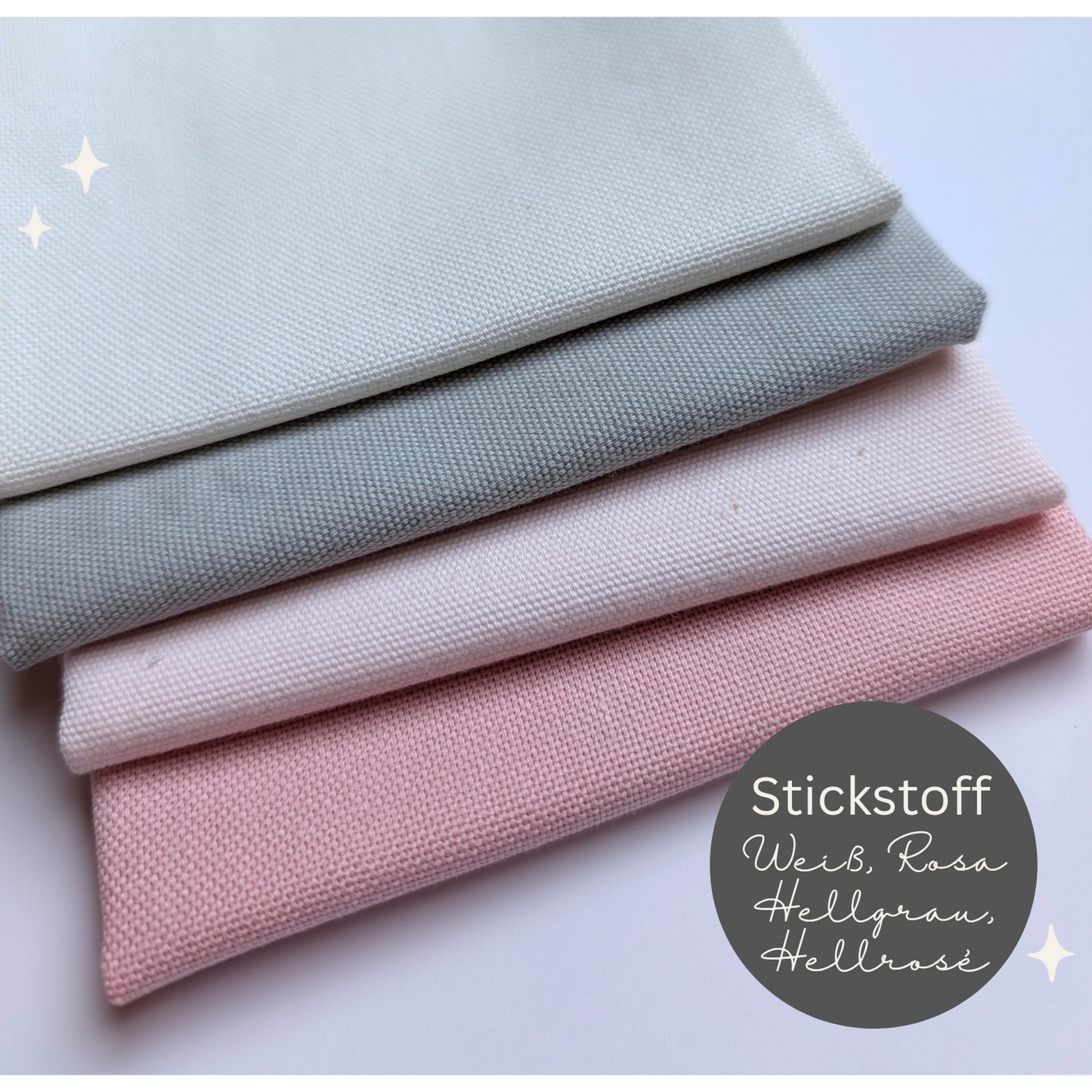 STOFFPAKET Hellgrau, Hellrosa, Rosa, Weiß