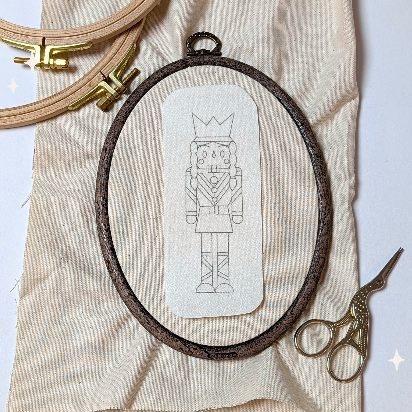 Stickaufkleber "Mrs Nussknacker", Stick and Stich