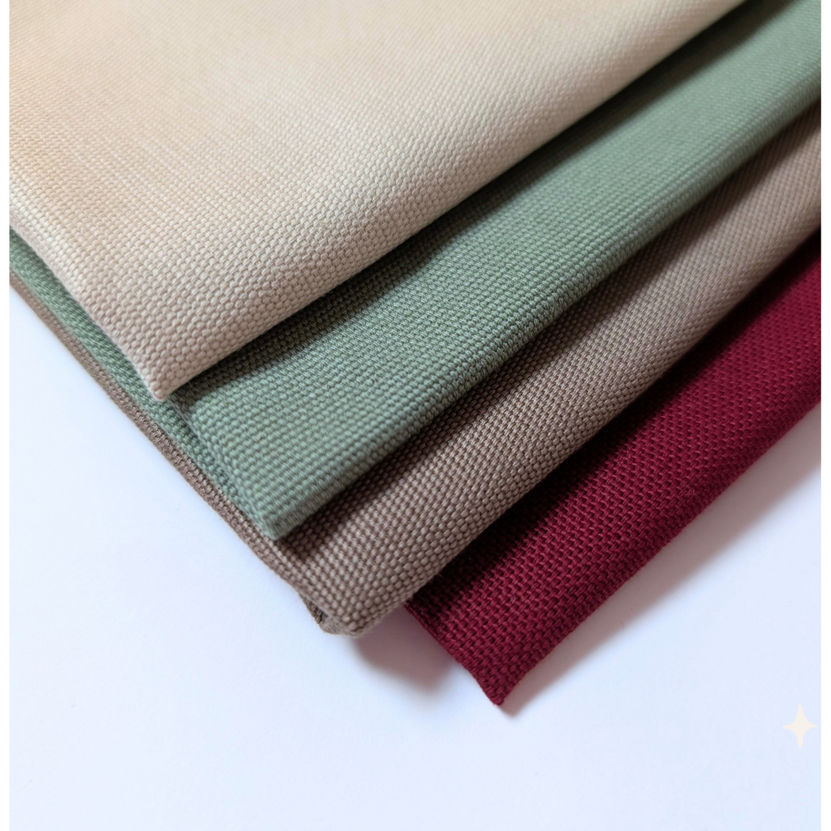 STOFFPAKET Sand, Taupe, Eukalyptus, Weinrot