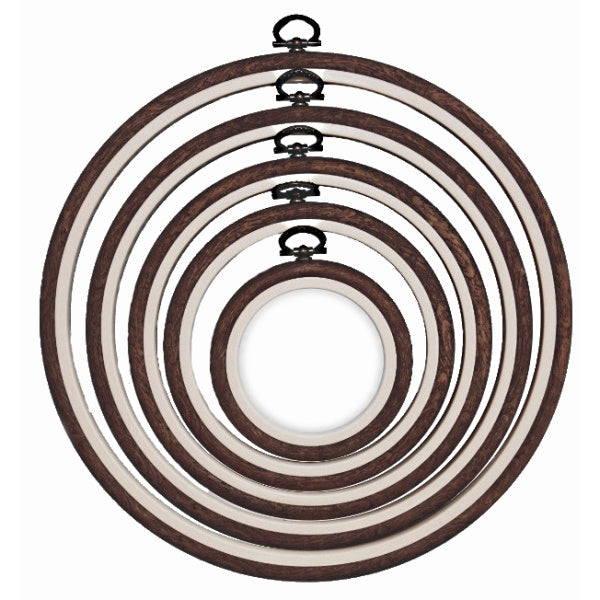Stickring Flexi Hoop 20.5cm Nurge, Holzoptik